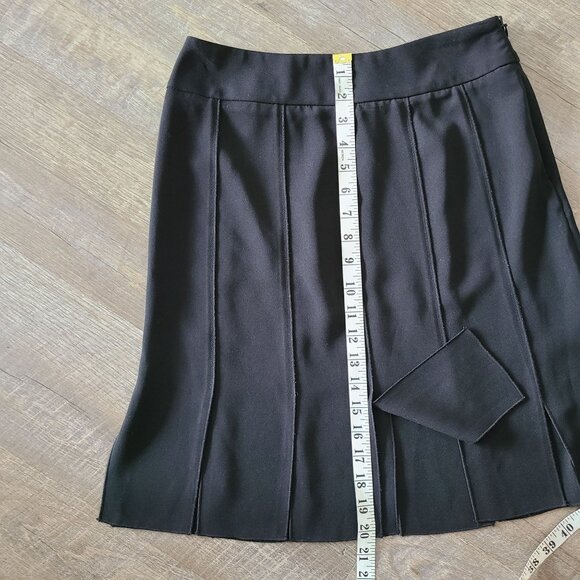 VTG Cache US Women's Size 0 Open Pleated Mini Skirt Black Lightweight Y2K - Picture 8 of 9